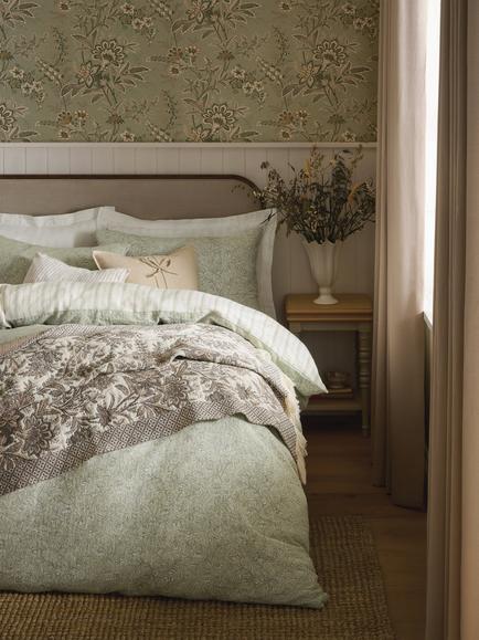 Laura Ashley Elmdon Duvet Cover Set, Sage, Sage