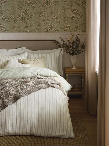 Laura Ashley Elmdon Duvet Cover Set, Sage - view 2, Sage