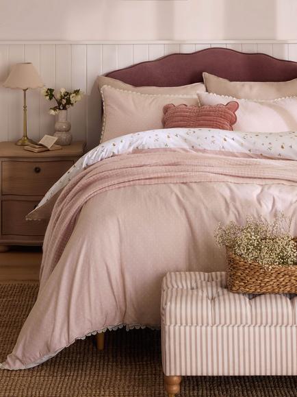 Laura Ashley Neve Floral Duvet Cover Set, Pastel Pink - view 2, Pastel Pink