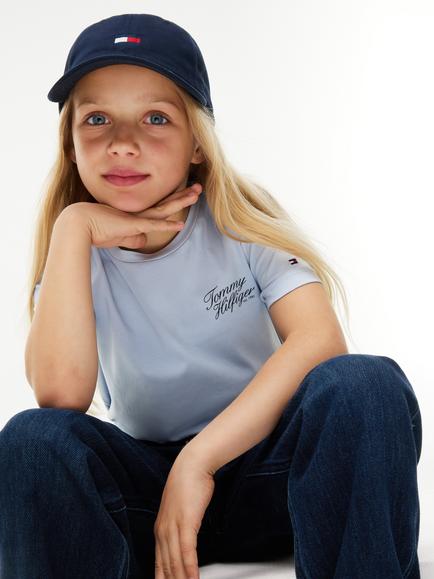 Tommy Hilfiger Kids' Tommy Script T-Shirt - view 2, Sky Blue