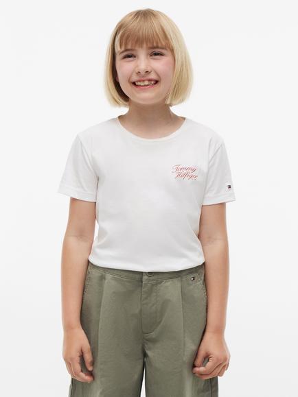 Tommy Hilfiger Kids' Tommy Script T-Shirt, White