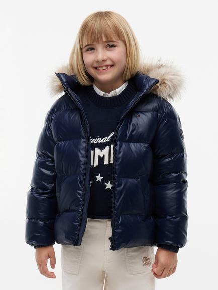 Tommy Hilfiger Kids' Essential Down Padded Jacket, Denim Blue, Denim Blue