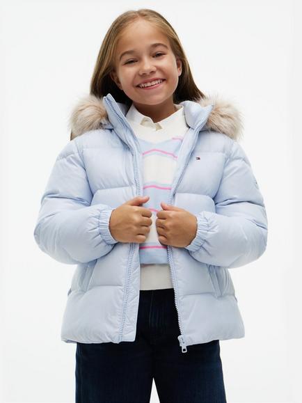 Tommy Hilfiger Kids' Essential Down Padded Jacket, Sky Blue, Sky Blue