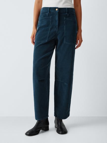 AND/OR Cotton Rich Patch Pocket Corduroy Trousers, Washed Blue, Washed Blue