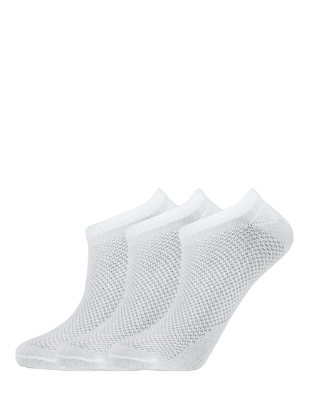 Athlecia Comfort Mesh Low Cut Socks, Pack of 3, White
