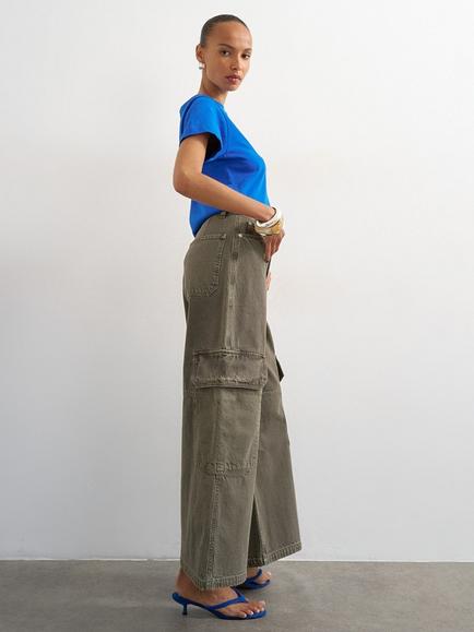 Topshop High Rise Straight Leg Ankle Carpenter Jeans, Grey - view 2, Grey
