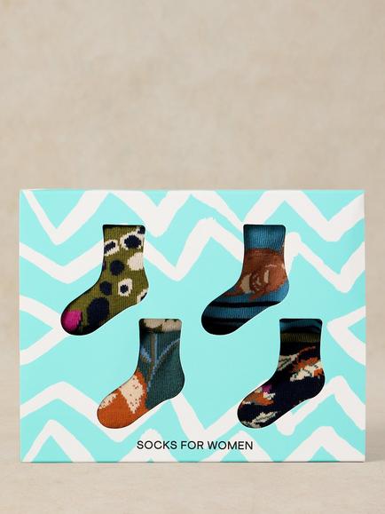 White Stuff Garden Animal Ankle Socks, Pack of 4, Multi - view 2, Multi