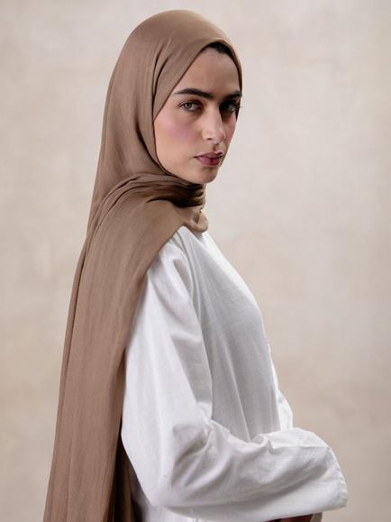 Aab Modal Hijab, Cashew, Brown Light