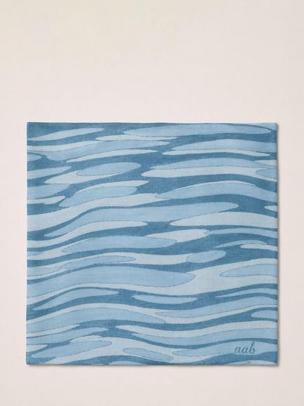 Aab Printed Waves Hijab, Blue - view 2, Blue Multi