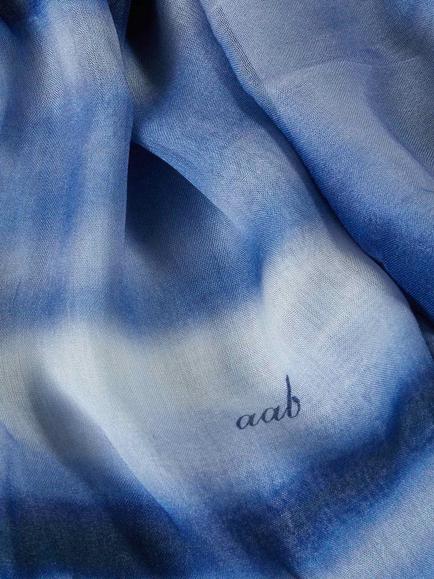 Aab Printed Tie Dye Hijab, Blue - view 2, Blue Multi
