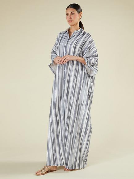 Aab Free Maxi Shirt Dress, Grey/Multi, Grey Multi