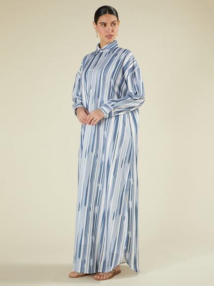 Aab Sky Crochet Kaftan, Blue Multi, Blue Multi