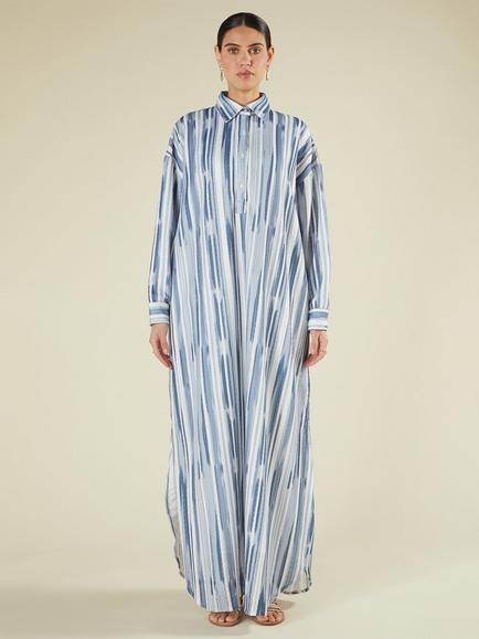 Aab Sky Crochet Kaftan, Blue Multi - view 2, Blue Multi
