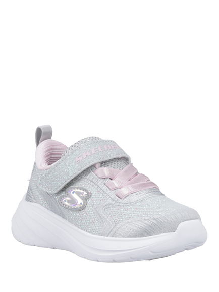 Skechers Kids' Wave 92 Trainers, Light Grey - view 2, Light Grey