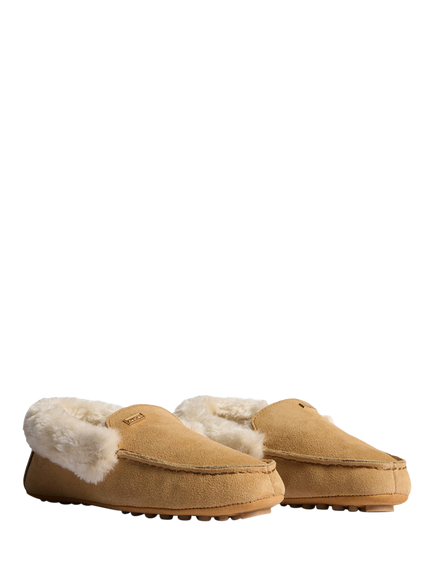 Hunter Moccasin Slippers, Cream - view 2, Cream