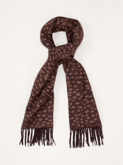 Phase Eight Irregular Spot Scarf, Brown, Brown
