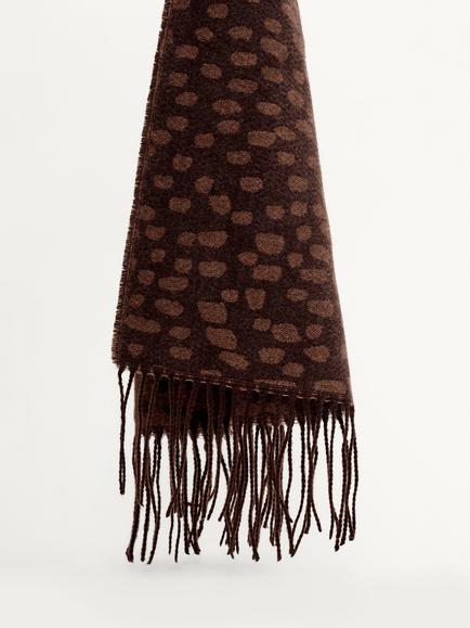 Phase Eight Irregular Spot Scarf, Brown - view 2, Brown