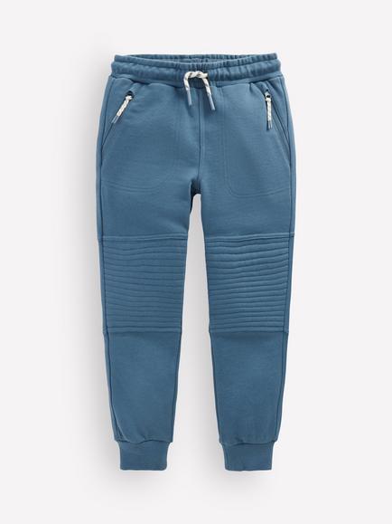 Mini Boden Kids' Warrior Knee Drawstring Joggers, Real Teal, Real Teal