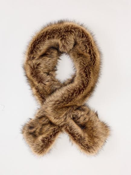 Phase Eight Faux Fur Scarf, Neutral, Neutral
