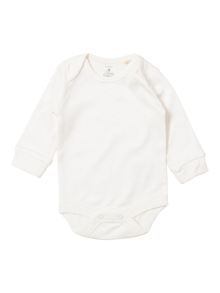 Little Green Radicals Baby Organic Cotton Wrap Bodysuit, Pack of 3, Cream - view 2, Cream