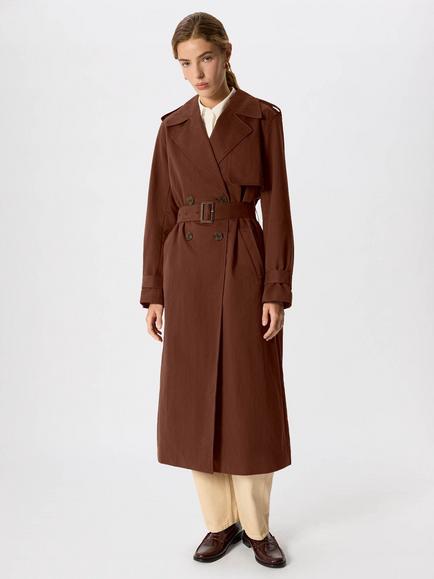 Whistles Valentina Trench Coat, Brown, Brown