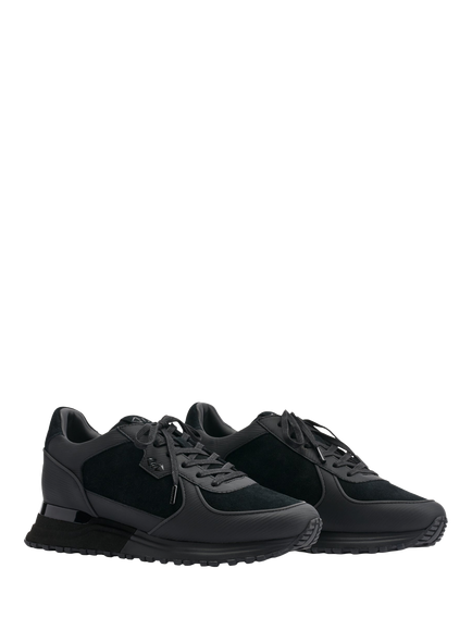 Mallet Boundary Ripple Leather Lace Up Trainers - view 2, Black