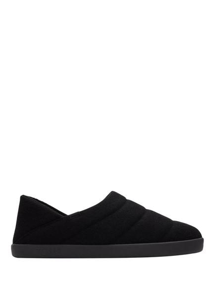 TOMS Ezra Shearling Slippers, Black