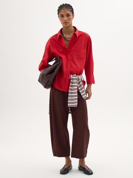 HUSH Aria Washed Cotton Shirt, Jester Red - view 2, Jester Red