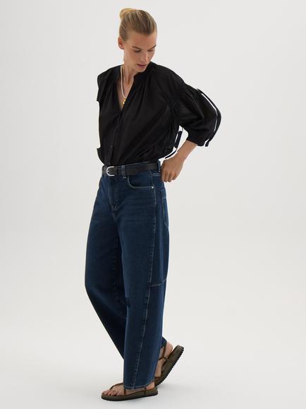 HUSH Mila Long Sleeve Top, Black - view 2, Black