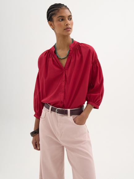 HUSH Mila Long Sleeve Top, Jester Red, Jester Red