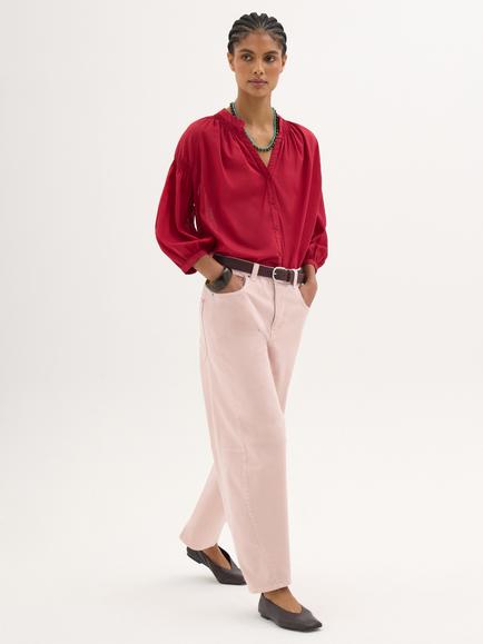 HUSH Mila Long Sleeve Top, Jester Red - view 2, Jester Red