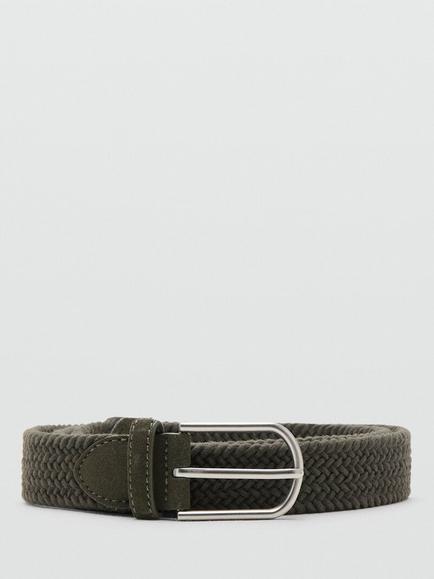 Mango Braided Belt, Khaki, Khaki