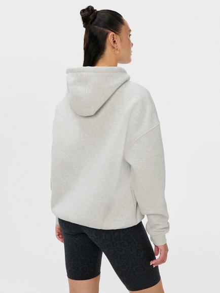 Sweaty Betty Soft Lined Hoodie, Ice Grey Marl - view 2, Ice Grey Marl