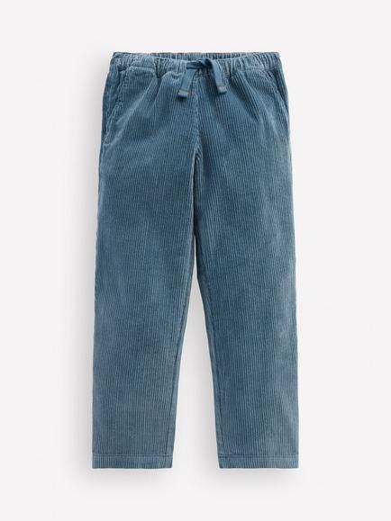 Mini Boden Kids' Corduroy Drawstring Pull-On Trousers, Real Teal, Real Teal