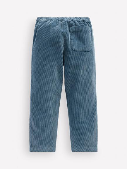 Mini Boden Kids' Corduroy Drawstring Pull-On Trousers, Real Teal - view 2, Real Teal