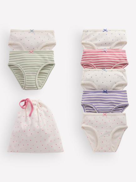 Mini Boden Kids' Pants, Pack of 7, Multi, Multi