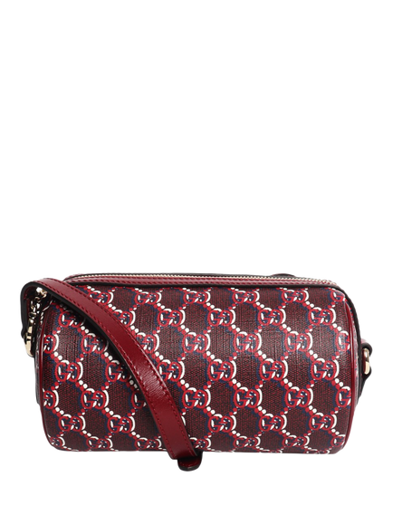 Pre-loved GUCCI GG Shadow Monogram Bag, Burgundy, Burgundy