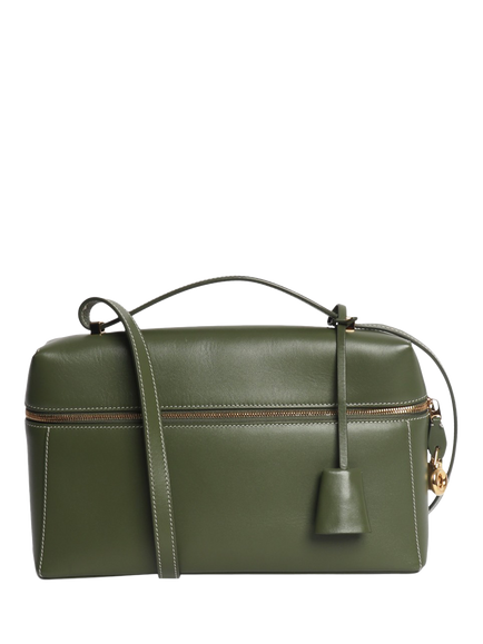 Pre-loved Loro Piana Extra Crossbody Leather Bag, Green, Green