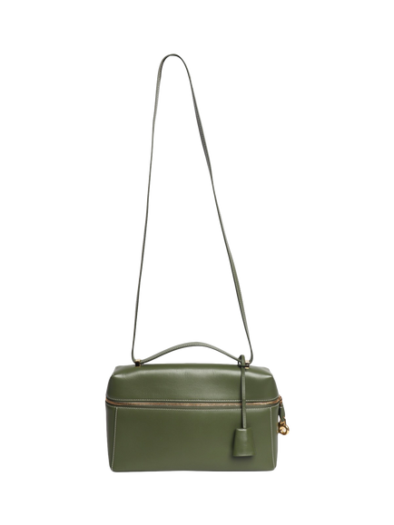 Pre-loved Loro Piana Extra Crossbody Leather Bag, Green - view 2, Green
