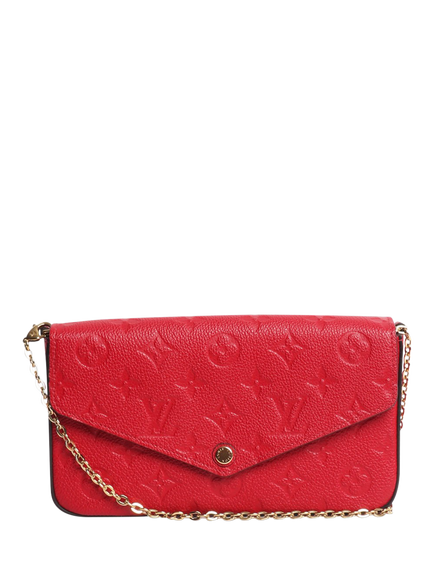 Pre-loved Louis Vuitton 2013 Félicie Pochette Monogram Leather Bag, Red, Red