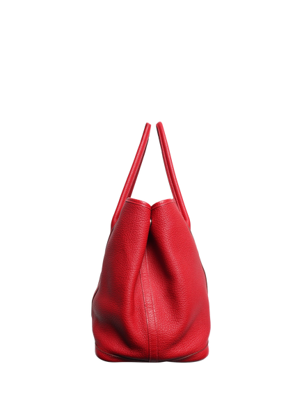Pre-loved Hermès Garden Party Leather Tote Bag, Red - view 2, Red