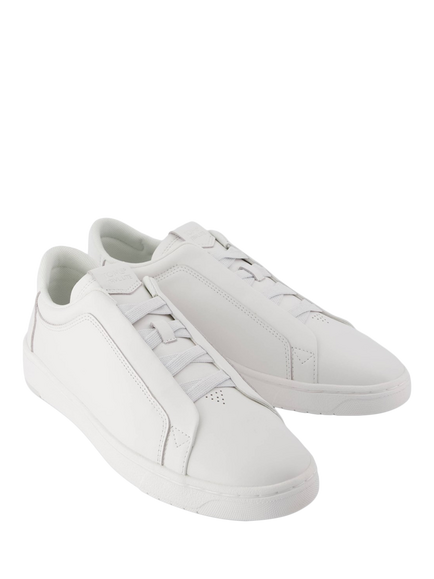 TOMS TRVL LITE Miles Leather Slip On Trainers - view 2, White
