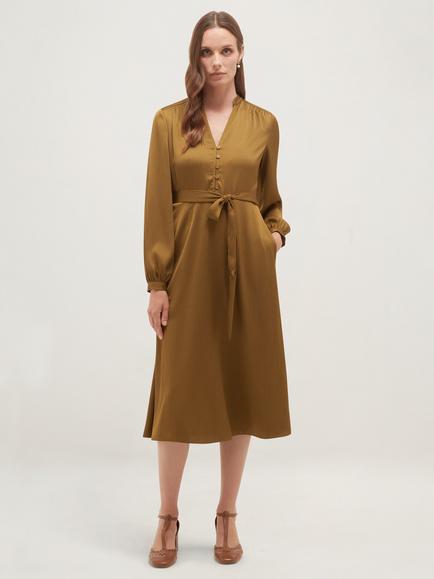 Hobbs Katia Dress, Khaki, Khaki