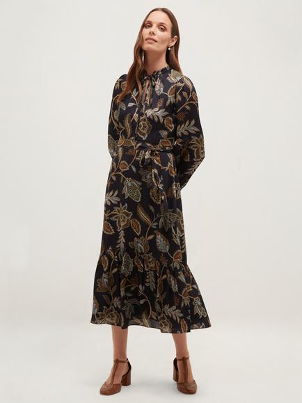 Hobbs Vespa Dress, Navy/Multi, Navy/Multi