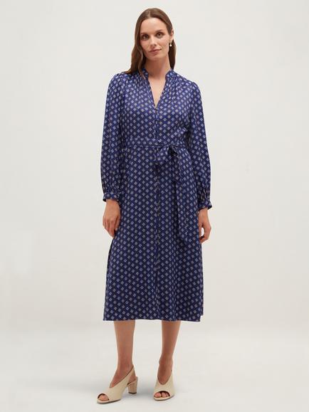 Hobbs Zia Dress, Blue/Multi, Blue/Multi