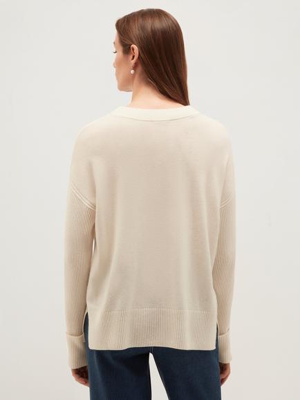 Hobbs Darla Jumper, Cream - view 2, Cream