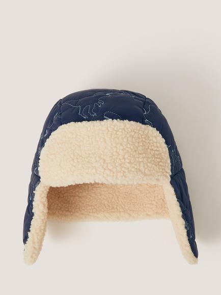 Monsoon Kids' Dinosaur Trapper Hat, Navy, Navy