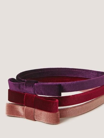 Monsoon Kids' Velvet Alice Headband, Pack of 3, Multi - view 2, Multi
