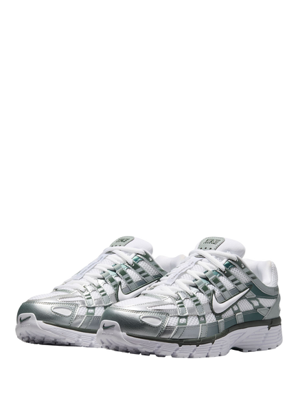 Nike P-6000 Women's Sports Shoes, White/Mica Green/Chrome - view 2, White/Mica Green/Chrome