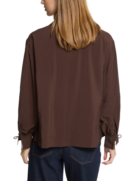 ICHI Ihluba Long Sleeve Top, Chicory Coffee - view 2, Chicory Coffee